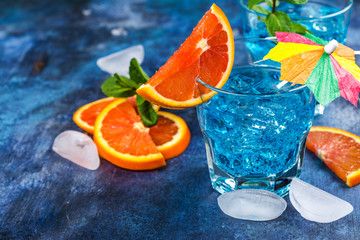 Blue lagoon cocktail