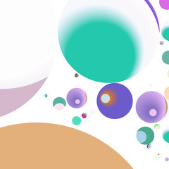 Multicolored geometric circle abstract background seamless pattern