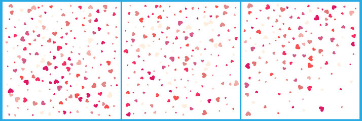 Red hearts confetti 
