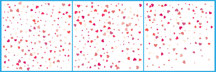 Red hearts confetti 