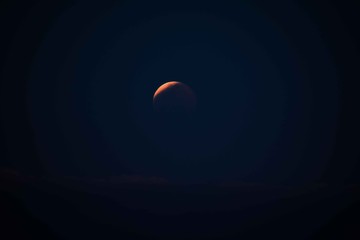 Super Blood Wolf Moon Eclipse over Lanikai, Hawaii 2019