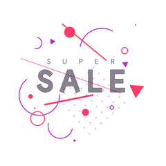 Best banner sale. The original poster discount with dynamic lines on white background.