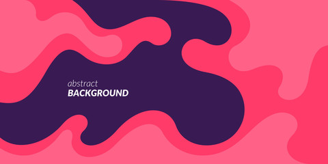 Bright poster with dynamic waves. Vector illustration in minimal style