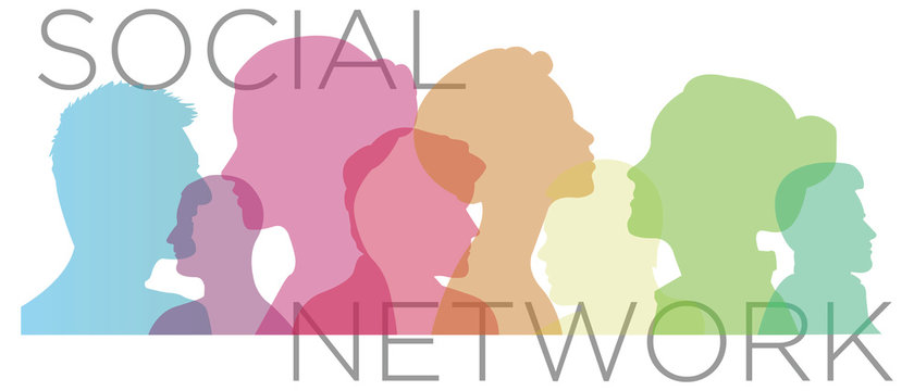  Colorfull social network teamwork