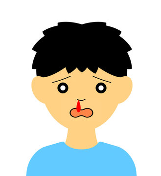 recommend clip art: 鼻血を出す男の子