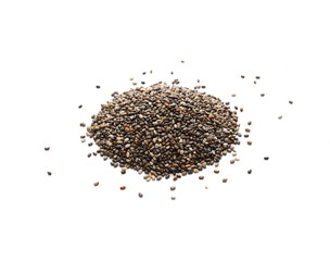 Chia seeds isolated on white background