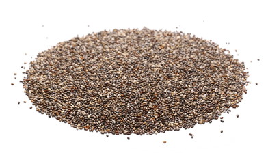 Chia seeds isolated on white background