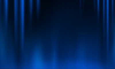 Product showcase spotlight background. Clean photographer studio. Abstract blue background with rays of neon light, spotlight.