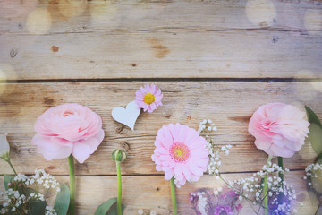 Frühlingsblumen - Blumengrüße rosa Blumenstrauß 