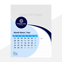calendar design template with logo