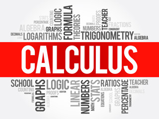 Calculus word cloud collage, education concept background