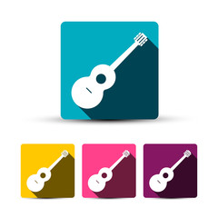 Guitar Icon. Vector Guitars Symbols. Music Design.