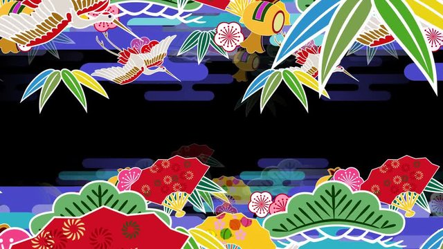 Japanese traditional goodluck symbol Engimono background