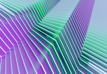 Abstract line texture background 3D rendering