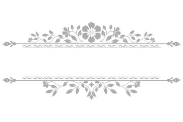 Vintage grey element. Graphic vector design. Damask graphic ornament