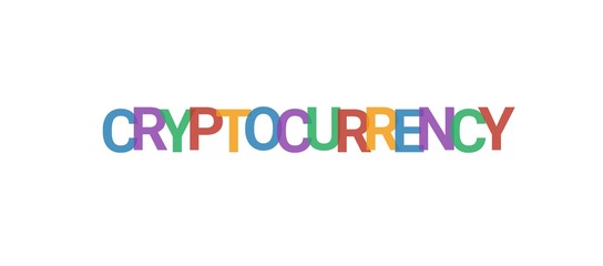 Cryptocurrency word concept