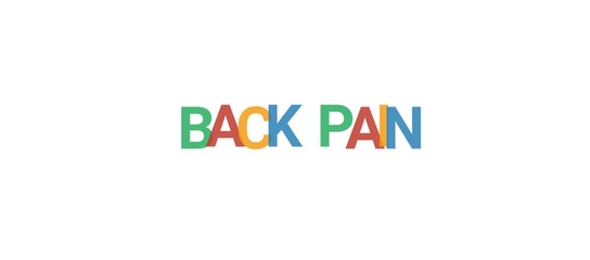 Back pain word concept