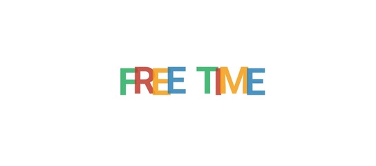 Free time word concept