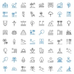 landscape icons set