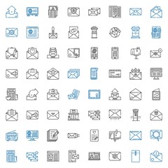 correspondence icons set