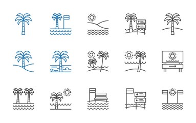 island icons set