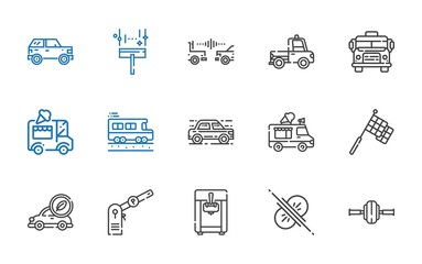 Fototapeta premium automobile icons set