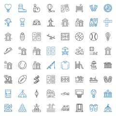 recreation icons set