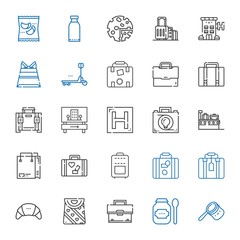 luggage icons set