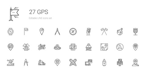 gps icons set
