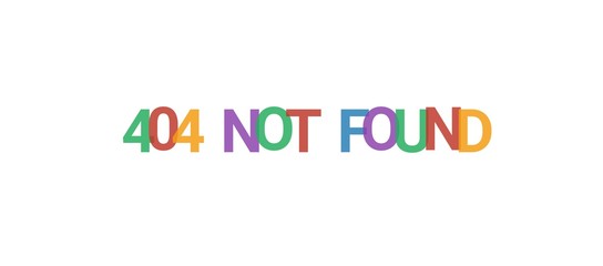 404 Not found word concept