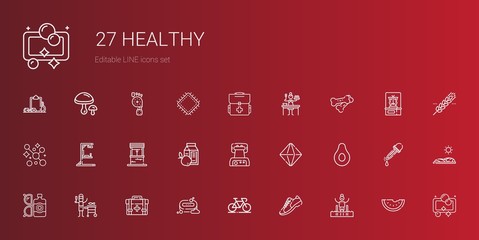 healthy icons set