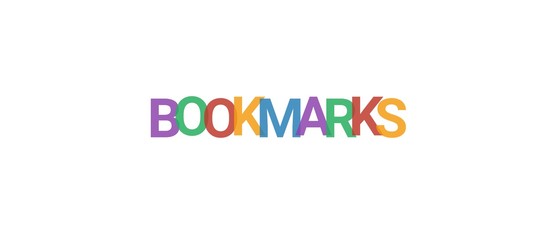 Bookmarks word concept