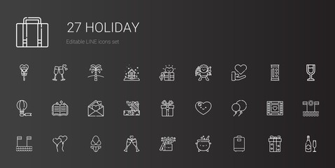 holiday icons set
