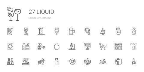 liquid icons set