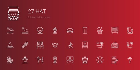 hat icons set