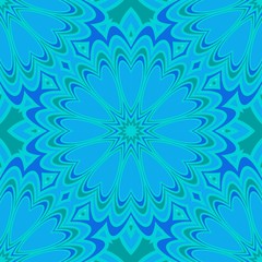 Blue color seamless floral pattern. Vector illustration. For design, fashion print