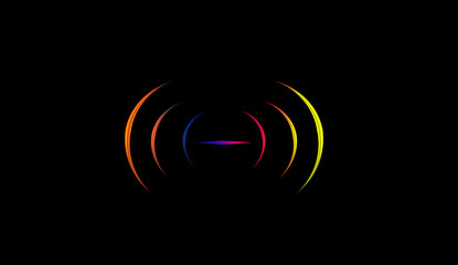 Colorful sound waves for party, DJ, pub, clubs, discos. Audio equalizer technology. illustration for mobile app.