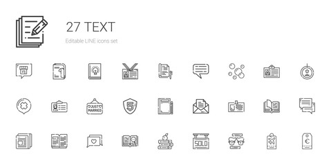 text icons set