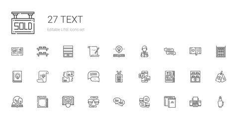 text icons set
