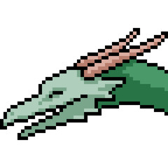 Fototapeta premium vector pixel art monster head