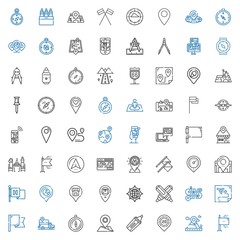 gps icons set