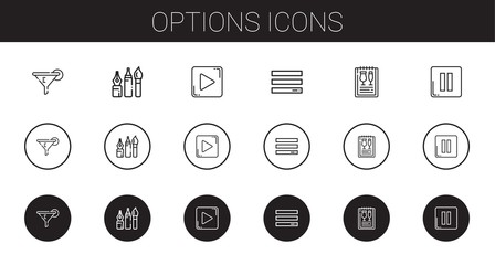 options icons set