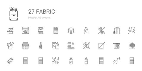 fabric icons set