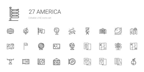 america icons set