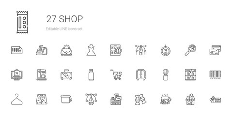 shop icons set