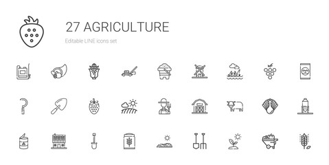 Obraz na płótnie Canvas agriculture icons set