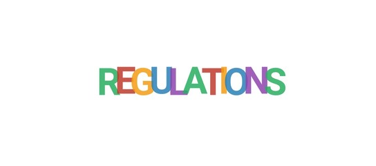 Regulations word concept