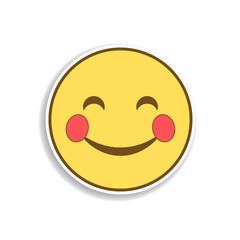 Fototapeta premium happy colored emoji sticker icon. Element of emoji for mobile concept and web apps illustration.