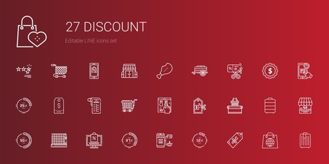 discount icons set