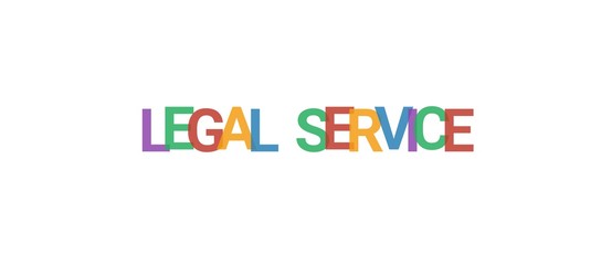 Legal service word concept